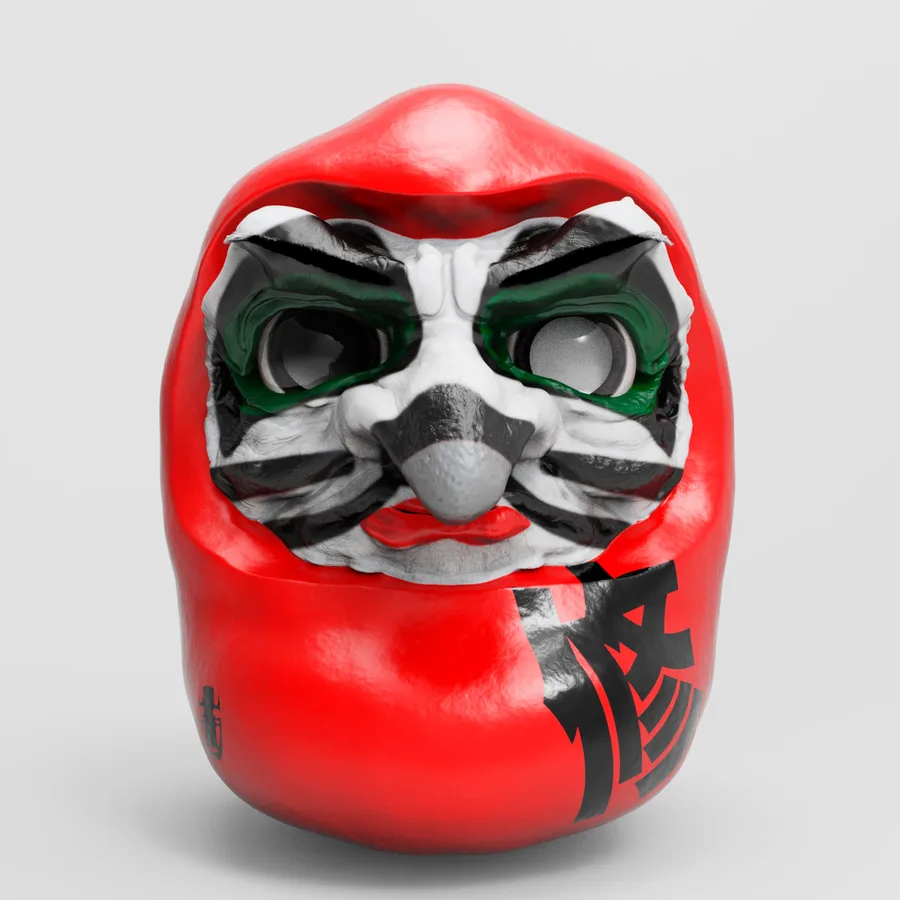 Daruma Kiss Catman